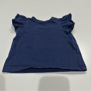 Janie and Jack Navy Blue Top for Girls 12-18 Months.  Good  condition.